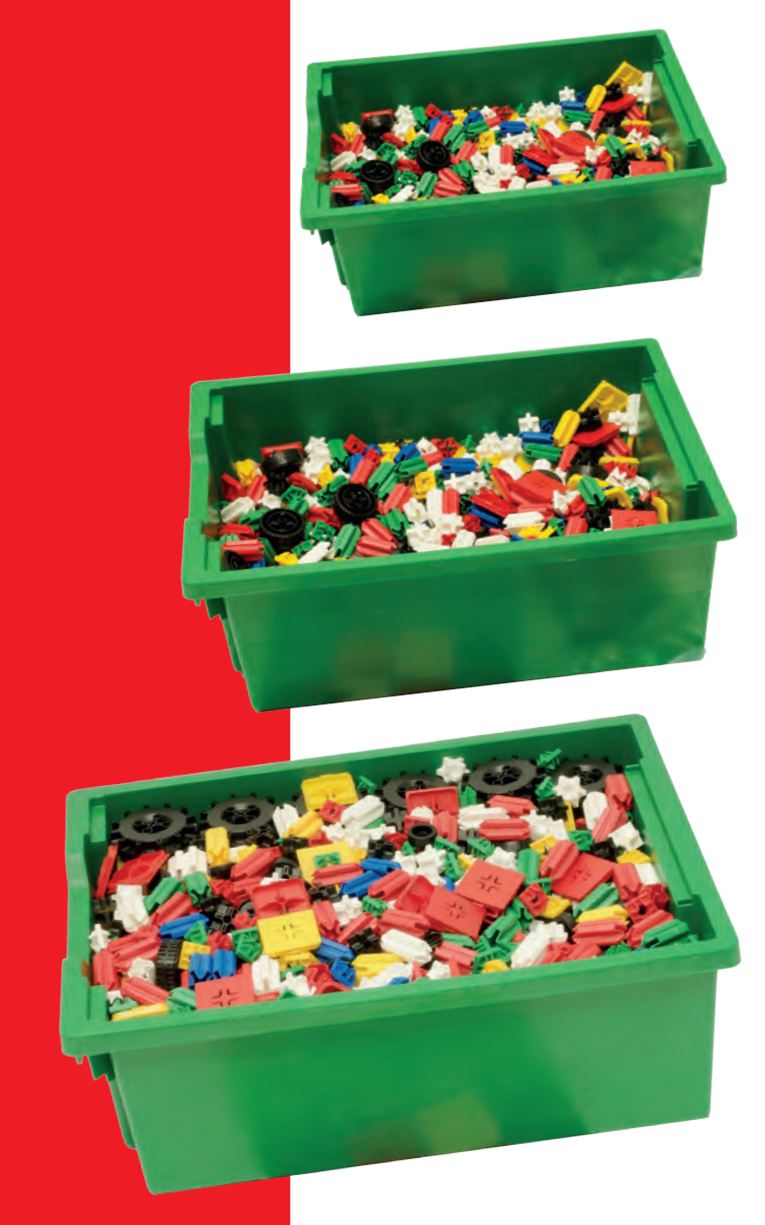 Konstruktionsspielzeug Steckspielzeug Kindergarten, Bunte Box Übersicht